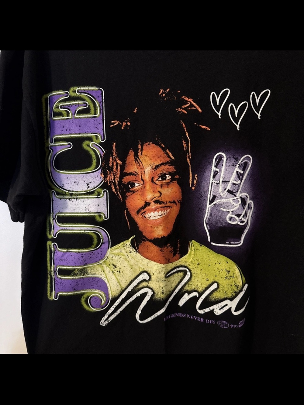 Juice WRLD Black Graphic Short Sleeve Tee - Black / Multi